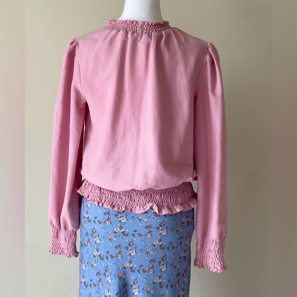 Fiore Pink Women's Long Sleeve Blouse EUC Size Small - Picture 3 of 4